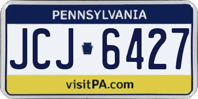 PA license plate JCJ6427