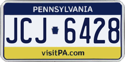PA license plate JCJ6428