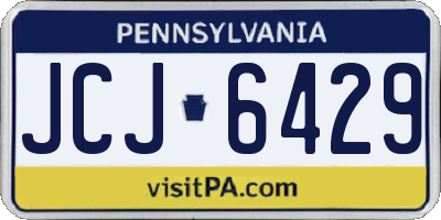 PA license plate JCJ6429
