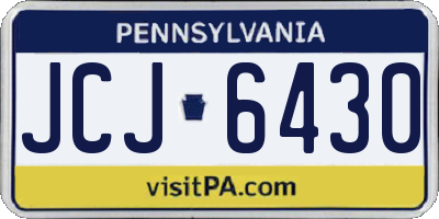 PA license plate JCJ6430