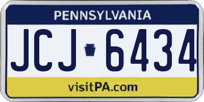 PA license plate JCJ6434