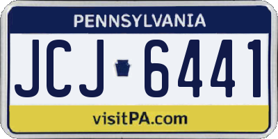 PA license plate JCJ6441