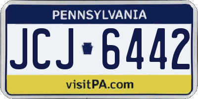 PA license plate JCJ6442