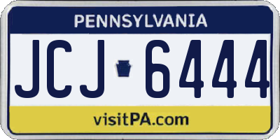 PA license plate JCJ6444
