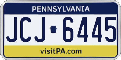 PA license plate JCJ6445