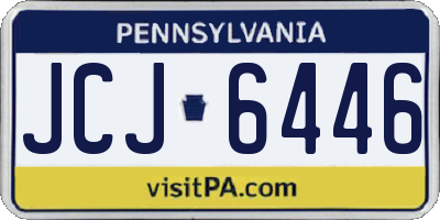 PA license plate JCJ6446