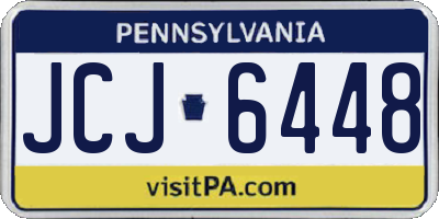 PA license plate JCJ6448