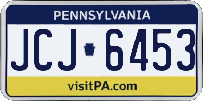 PA license plate JCJ6453