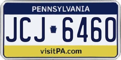 PA license plate JCJ6460