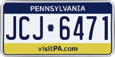 PA license plate JCJ6471