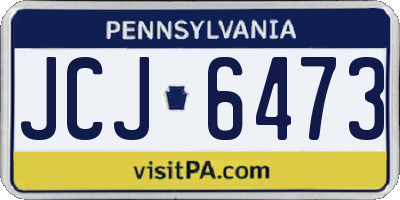 PA license plate JCJ6473