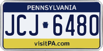 PA license plate JCJ6480