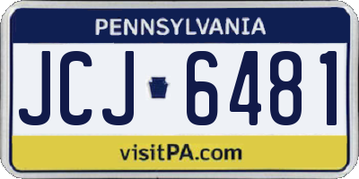 PA license plate JCJ6481