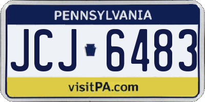 PA license plate JCJ6483