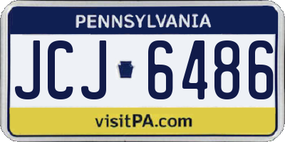 PA license plate JCJ6486