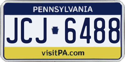 PA license plate JCJ6488