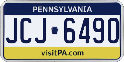 PA license plate JCJ6490