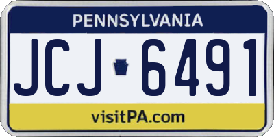PA license plate JCJ6491