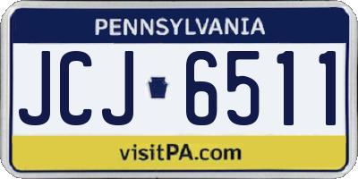 PA license plate JCJ6511