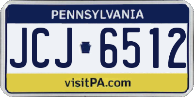 PA license plate JCJ6512