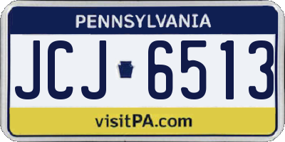 PA license plate JCJ6513