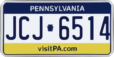 PA license plate JCJ6514