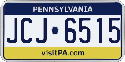 PA license plate JCJ6515