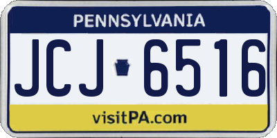 PA license plate JCJ6516