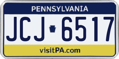 PA license plate JCJ6517