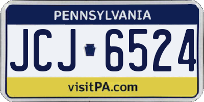 PA license plate JCJ6524