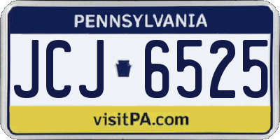PA license plate JCJ6525