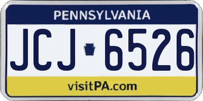 PA license plate JCJ6526