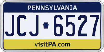 PA license plate JCJ6527