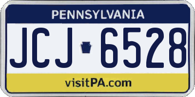 PA license plate JCJ6528