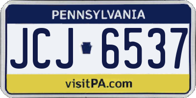 PA license plate JCJ6537