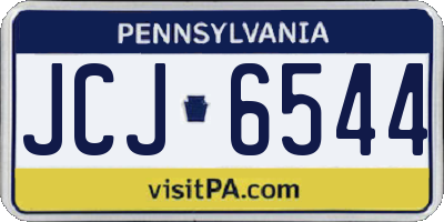 PA license plate JCJ6544
