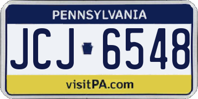 PA license plate JCJ6548