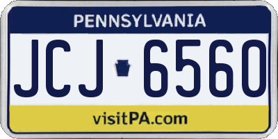 PA license plate JCJ6560