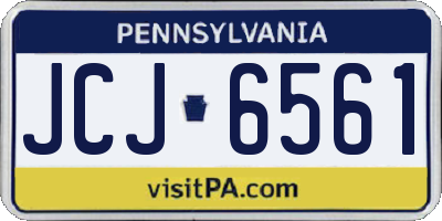 PA license plate JCJ6561