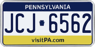 PA license plate JCJ6562