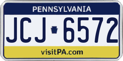 PA license plate JCJ6572