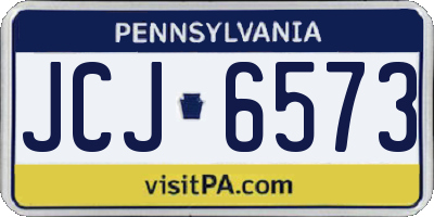 PA license plate JCJ6573