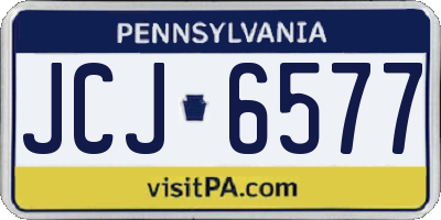 PA license plate JCJ6577