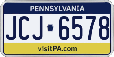PA license plate JCJ6578