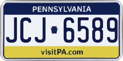 PA license plate JCJ6589