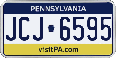 PA license plate JCJ6595