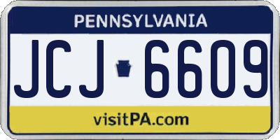 PA license plate JCJ6609