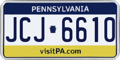 PA license plate JCJ6610