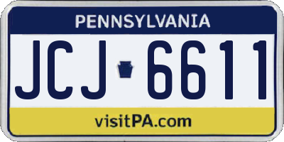 PA license plate JCJ6611