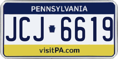 PA license plate JCJ6619